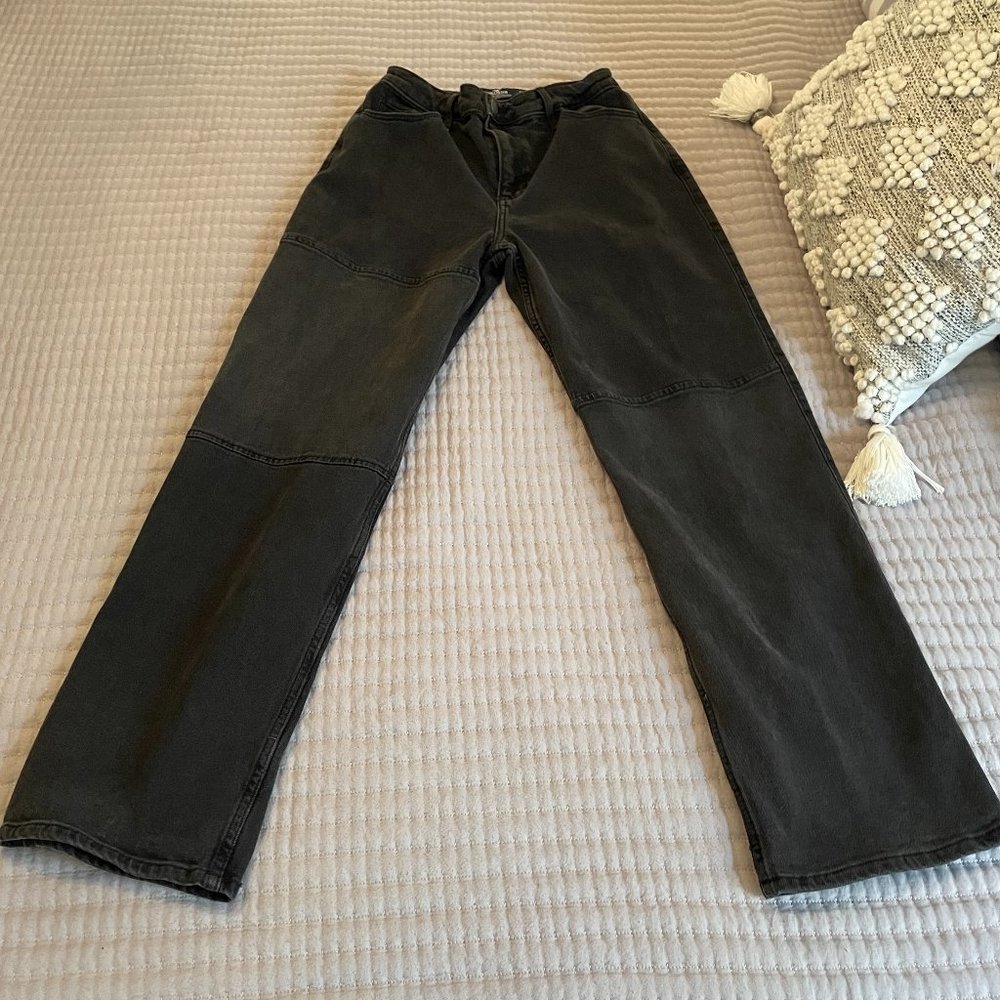 Hollister Women's Ultra High-Rise Black Washed Vintage Stretch Dad Jean W27 L31